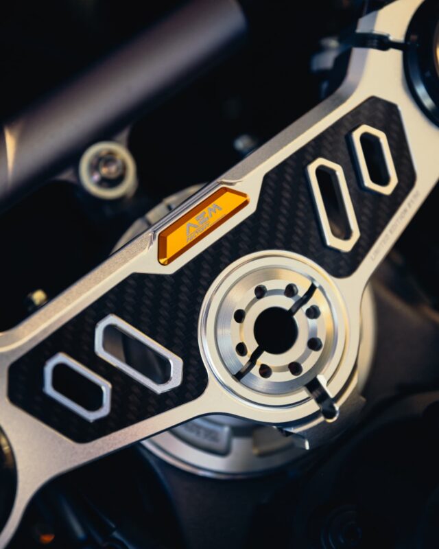 AEM Factory Triple Clamp Carbon